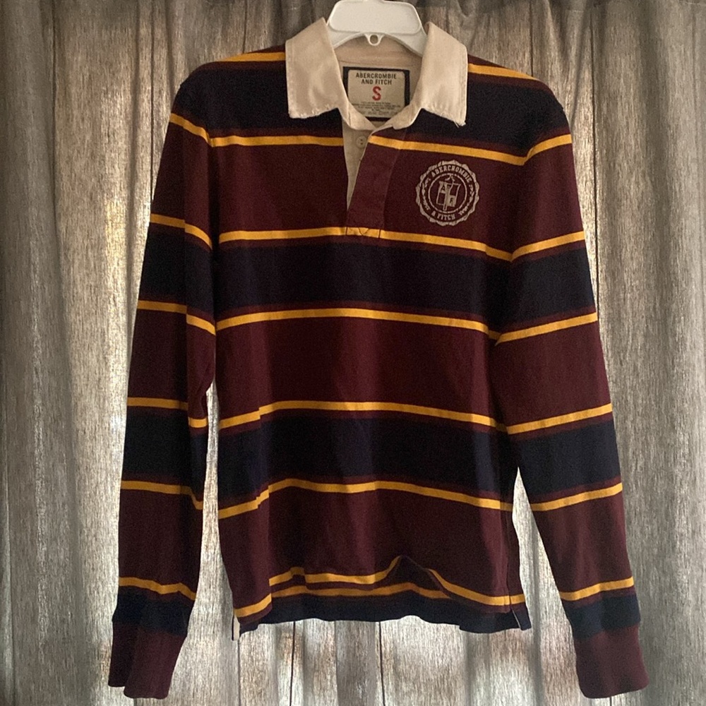 Vintage Abercrombie & Fitch Collared Long Sleeve Striped Shirt